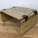 Yellow travertine coffee table, 70/80s