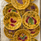 12 dessert plates in Sarreguemines slip