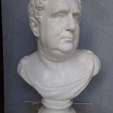 Vitellius plaster bust 60cm th mid 20th century