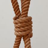 Handcrafted floor lamp in rope from the 60s and 70s