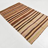 4x7 Rug For Farmhouse Room Vintage Kilim Rug, 139x215Cm