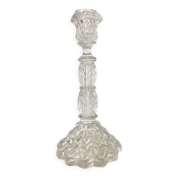 Molded glass candle holder 24 cm