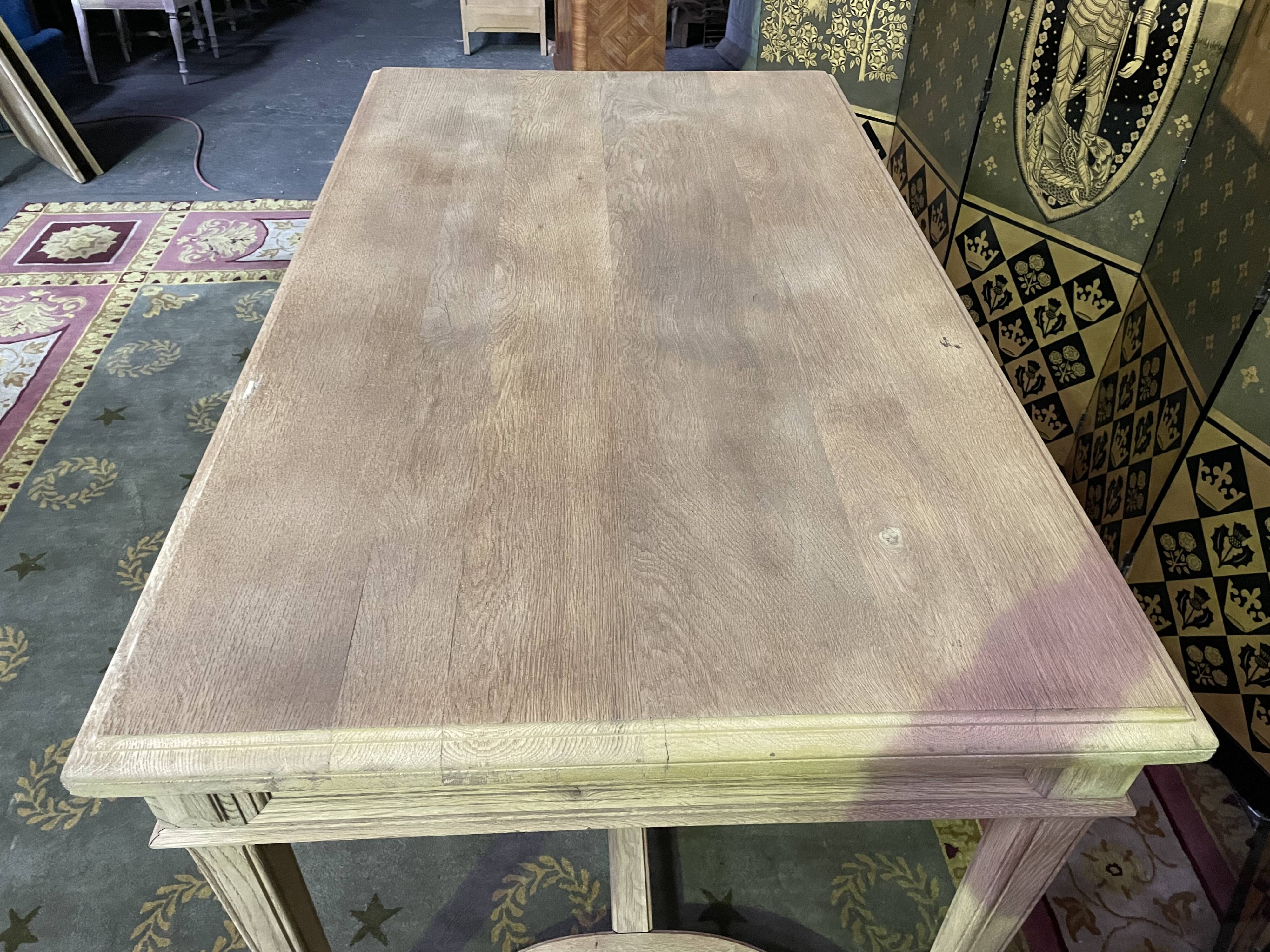 Flat desk with solid oak Henri II aero gummed