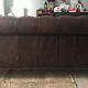 Canape chesterfield brown leather 2 places