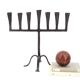 7-branch wrought iron Menorah candle holder, 1950s