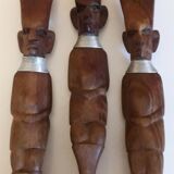 Set of 3 cutlery made of raw exotic wood from Kenya