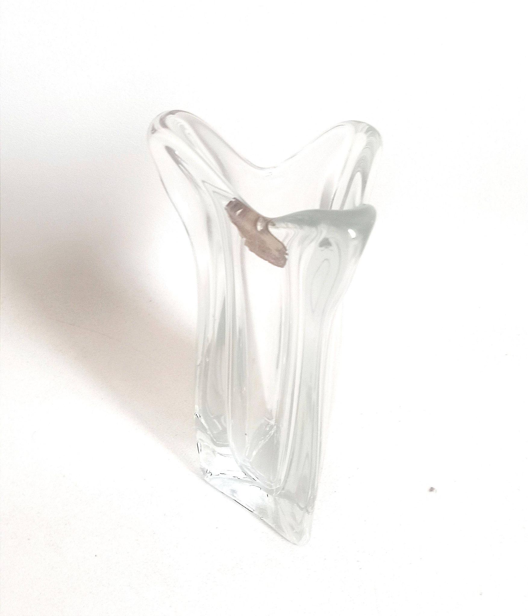 Vase cristal Lux Glass Années 50 Hauteur 27,5 cm