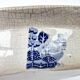 Old Rectangular Hollow Dish In English Earthenware 19th Chinese Decor Blue Willow