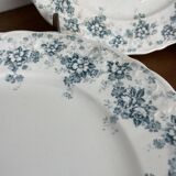 Set of 6 flat plates in Maastricht earthenware, Clara model