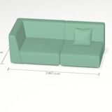 Cubit light blue sofa