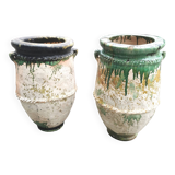 Set of two Tamgroute terracotta jars