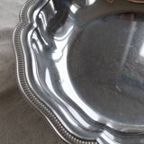 Vintage silver-plated metal salad bowl or large dish by Guy Degrenne.