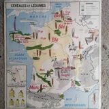 Vintage school map mdi FRANCE The Seine