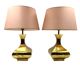 Hollywood regency set of 2 table lamps mod. Piramide, High Society Italy 70