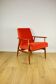 Orange Lis Lounge Chair by Henryk Lis, 1970s