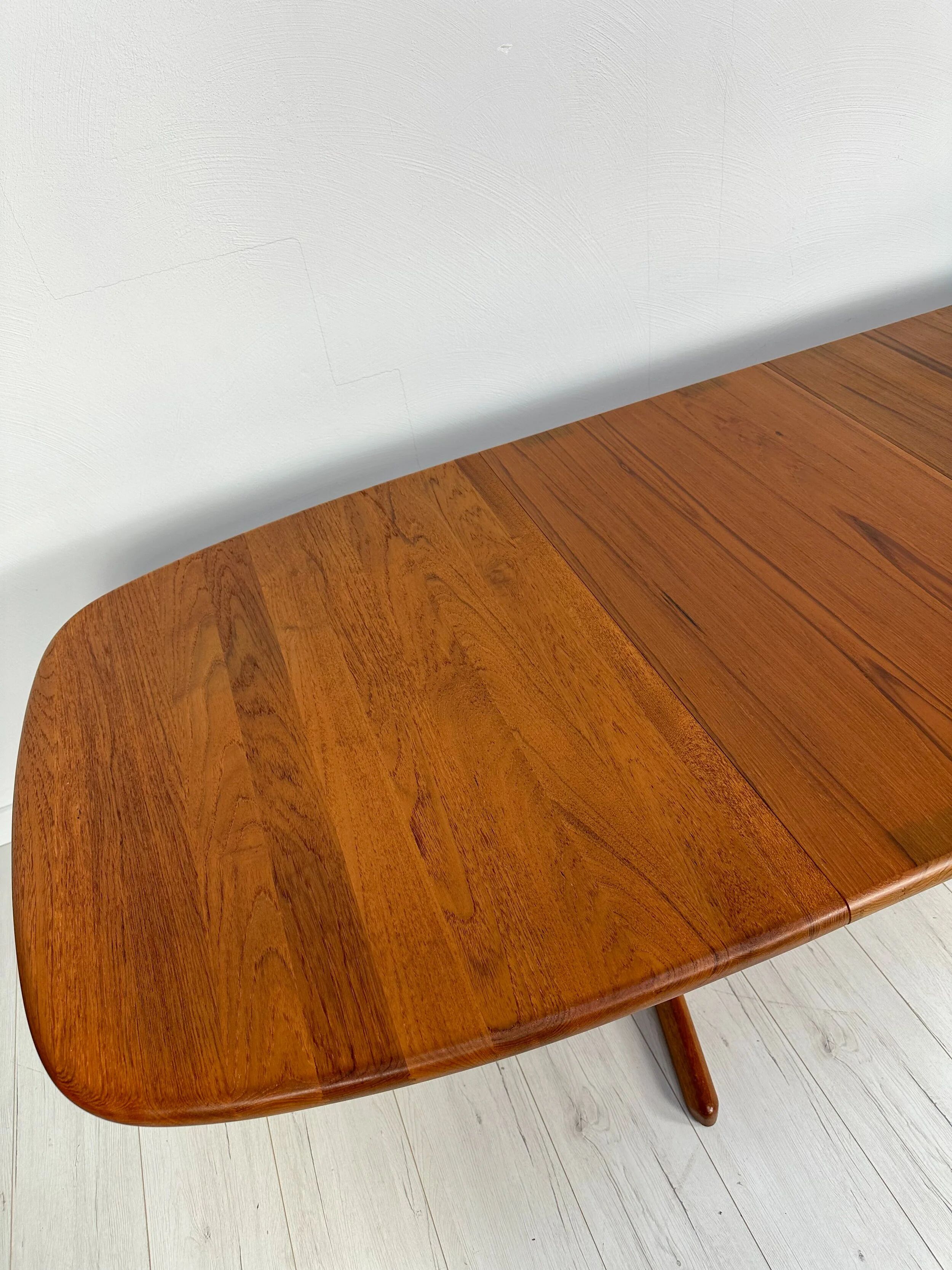 Table de salle à manger extensible en teck Juul Kristensen, design danois vintage des années 1970