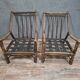 Pair of low bamboo armchairs with an exotic spirit, dating from the early 20th century.