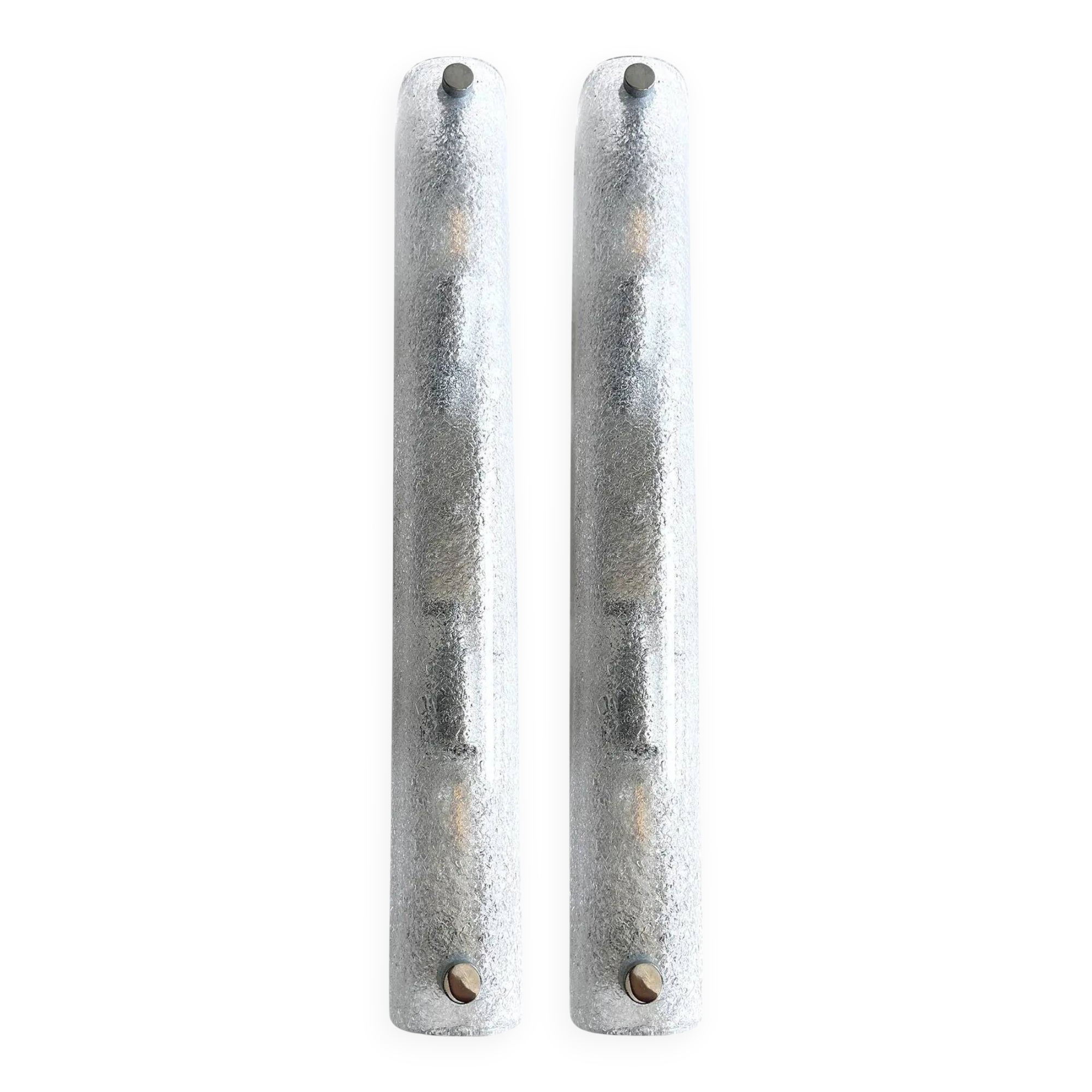 Contemporary Modern Clear Graniglia ”Canalina" Murano Glass Wall Sconce-Set