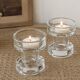 Designer glass candle holders