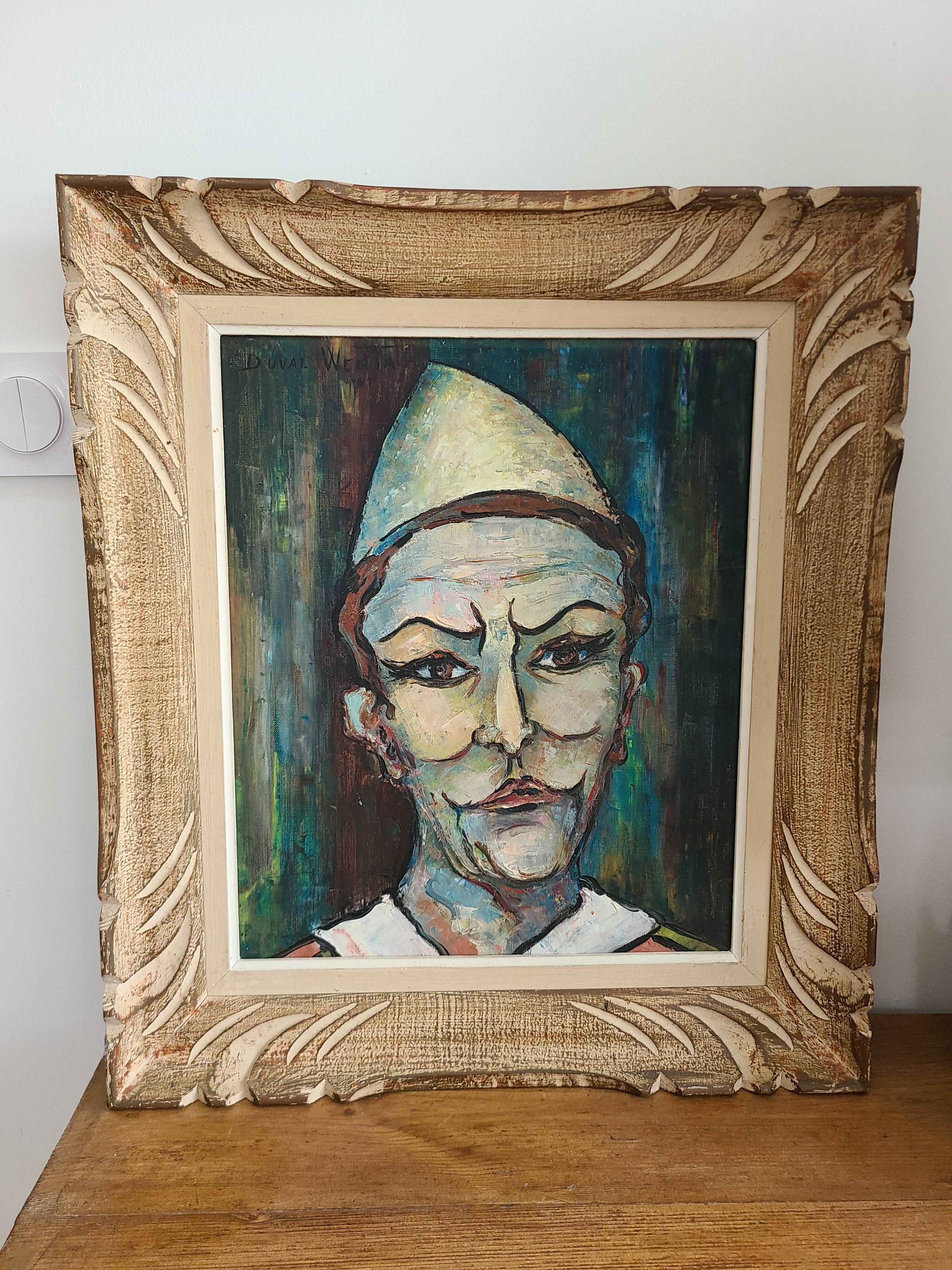 Duval Wenta clown painting 1963