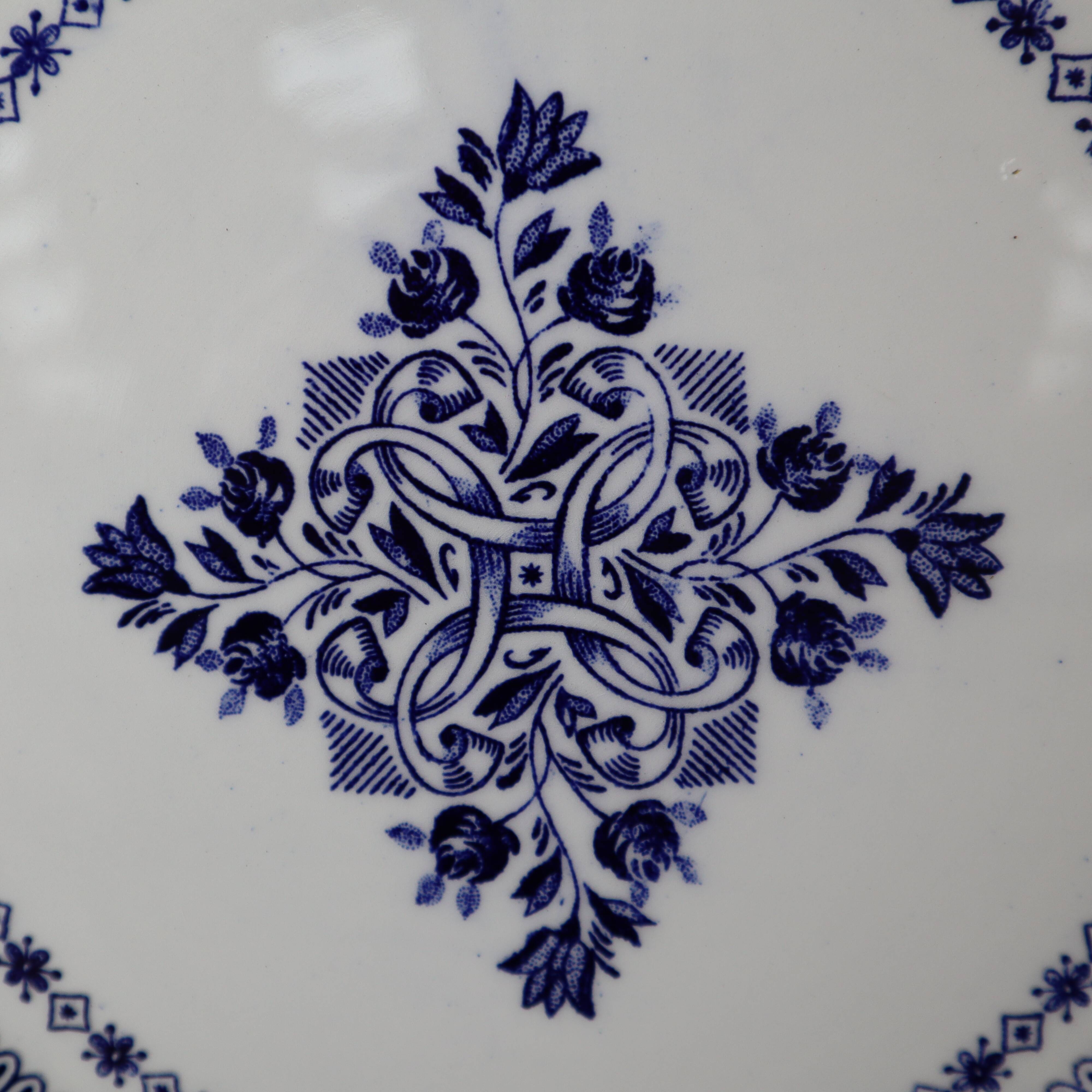 Fine Gien Terre de fer earthenware serving dish/cake dish