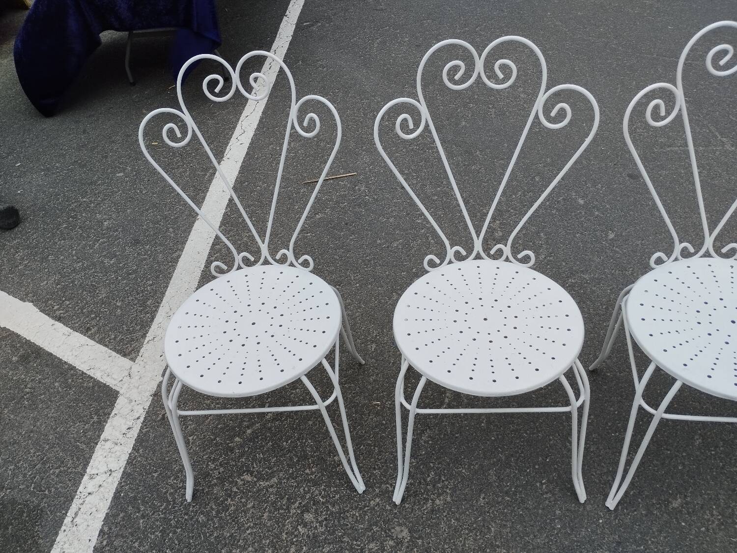 Antique garden furniture in vintage iron