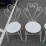 Antique garden furniture in vintage iron
