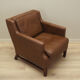 Fauteuil en cuir marron, design danois, années 1960, production: Danemark