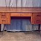 Vintage 1960s double-sided Scandinavian teak desk