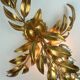 Hans koegl vintage florentine wall lamp sconce metal pioggia d'oro hollywood regency style
