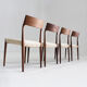 Chaises de salle à manger vintage des années 60 par Fristho, ensemble de 4
