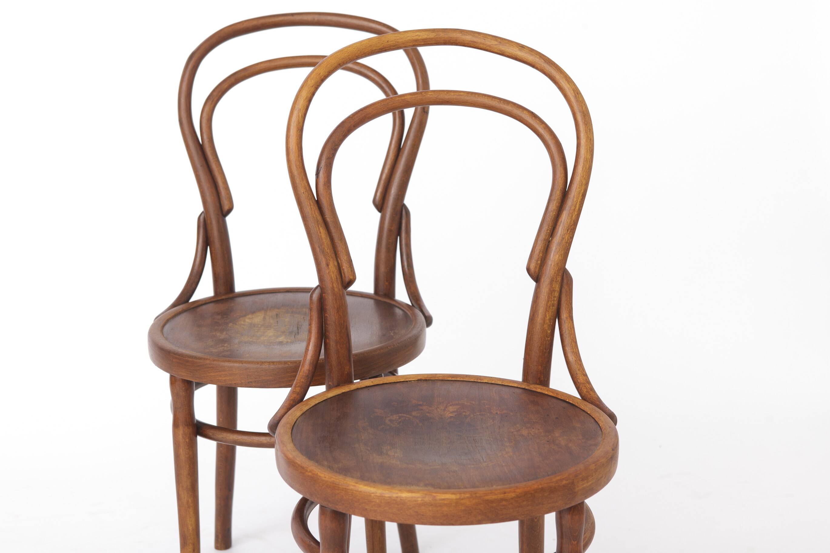 Pair of Antique Bentwood Chairs | Austrian Beechwood Dining Chairs | 1930s