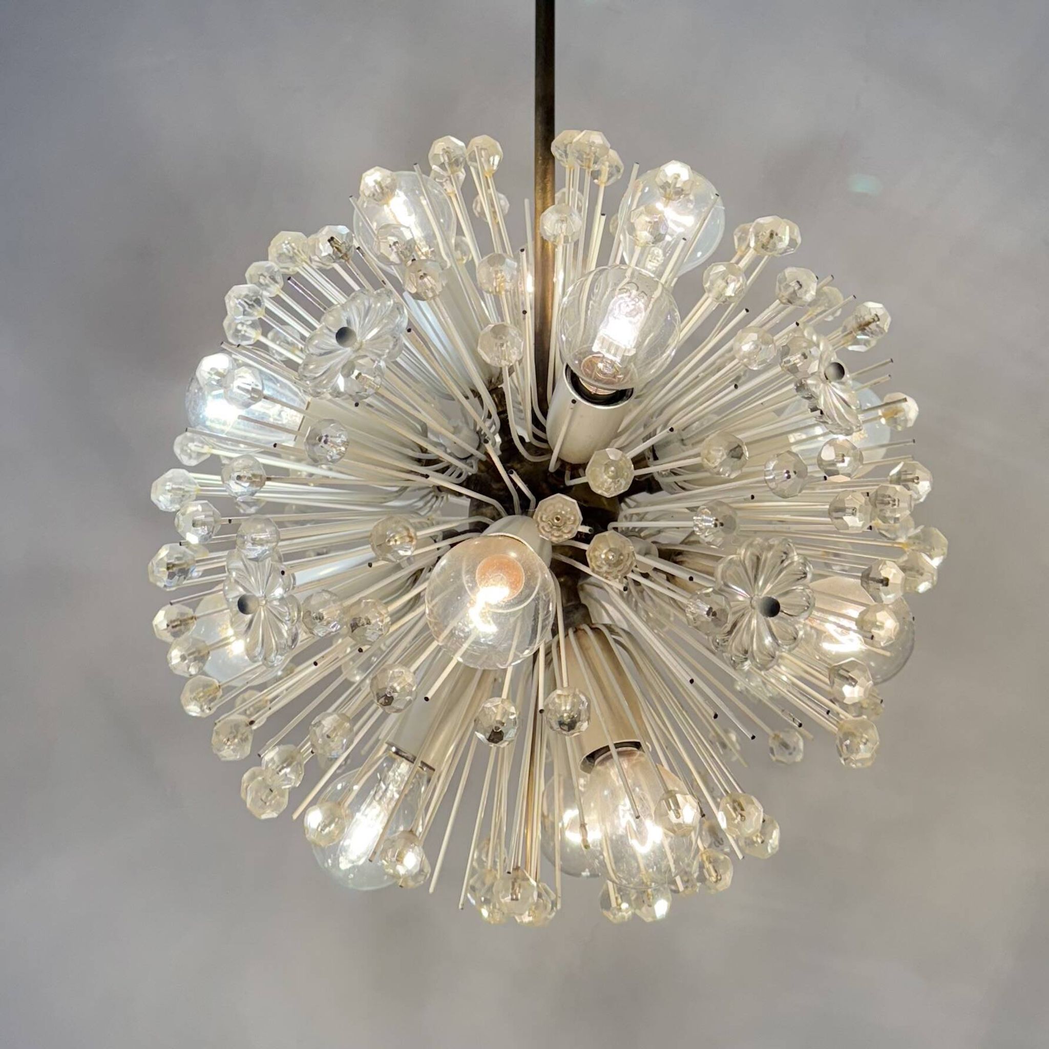 Snowball hanging Lamp by Emil Stejnar for Rupert Nikoll, 1950s