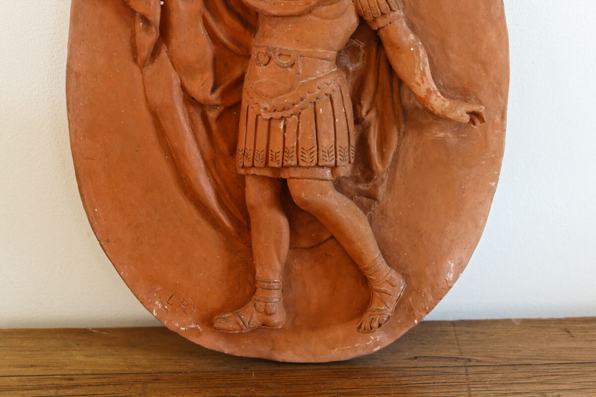 Pair of terracotta medallions