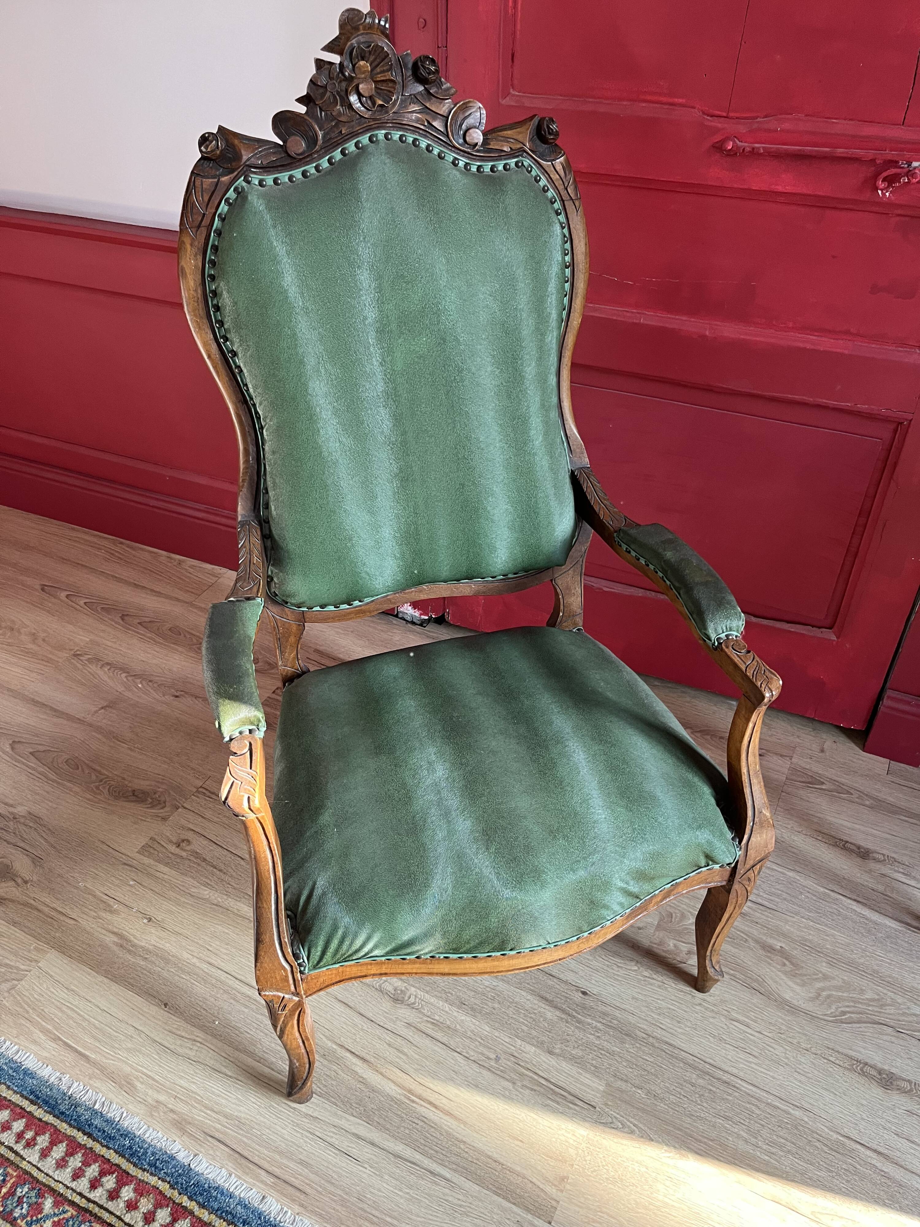 Louis XV revival bergère armchair. Ideal for decorators/resellers.