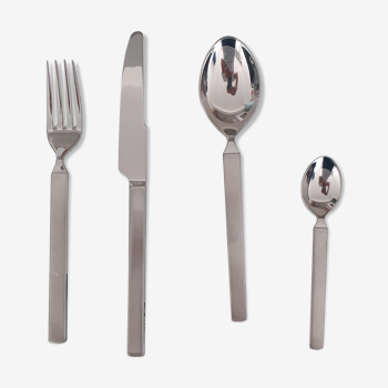 Alessi dry covered services 24 pieces monobloc polished steel