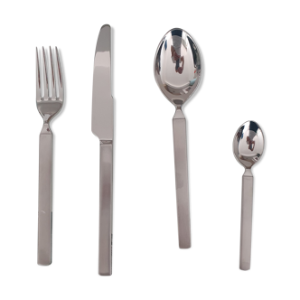 Alessi dry covered services 24 pieces monobloc polished steel