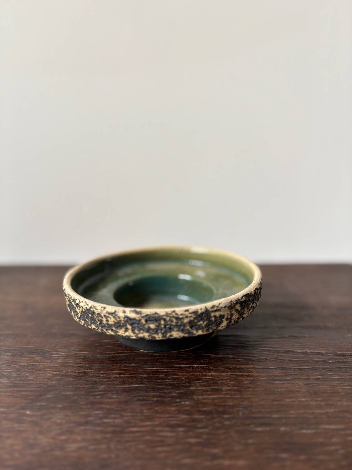 Pieter Groeneveldt vintage birch bark ceramic candle holder