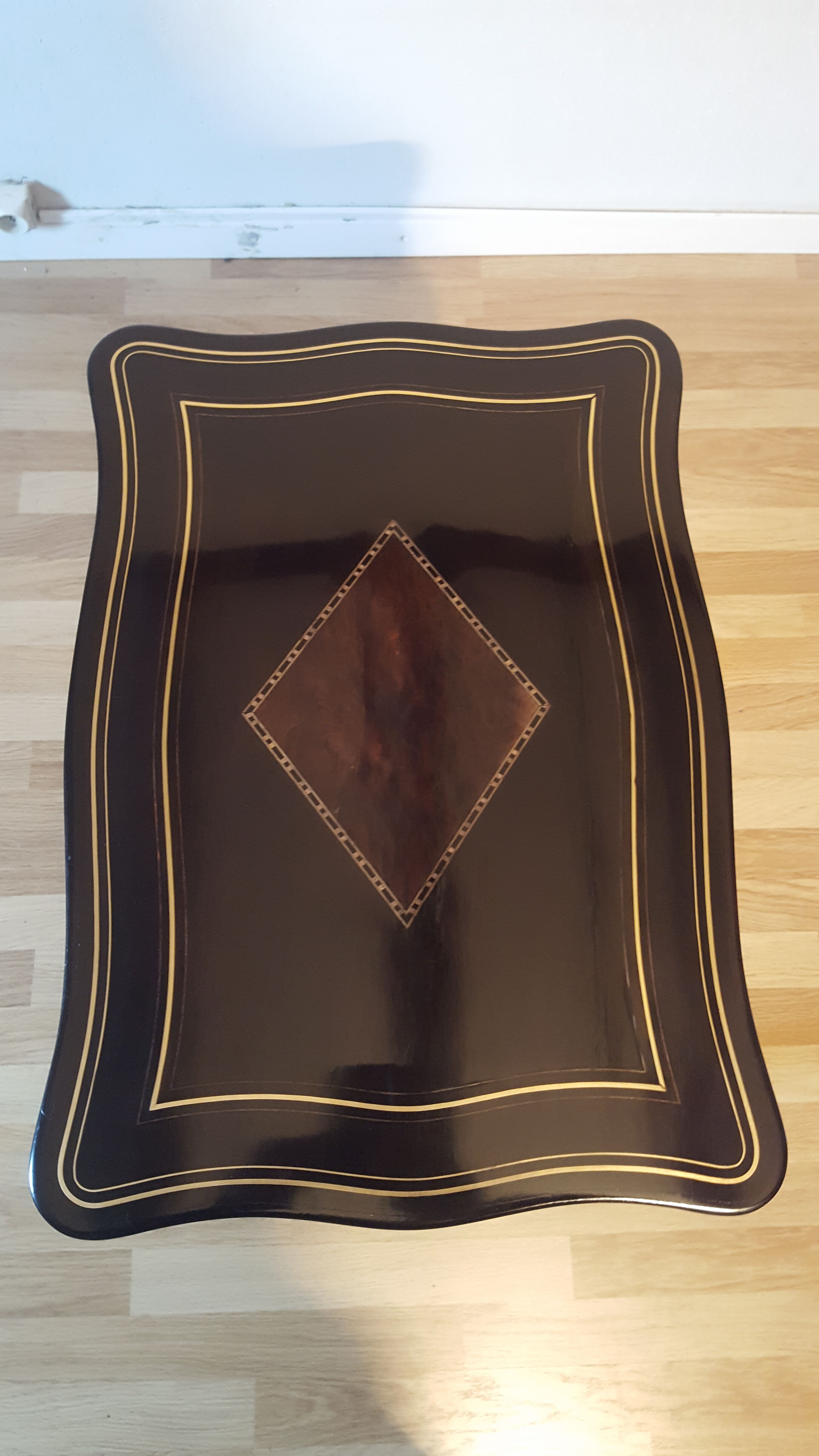 Table travailleuse Napoléon III stamped "TAHAN Paris"