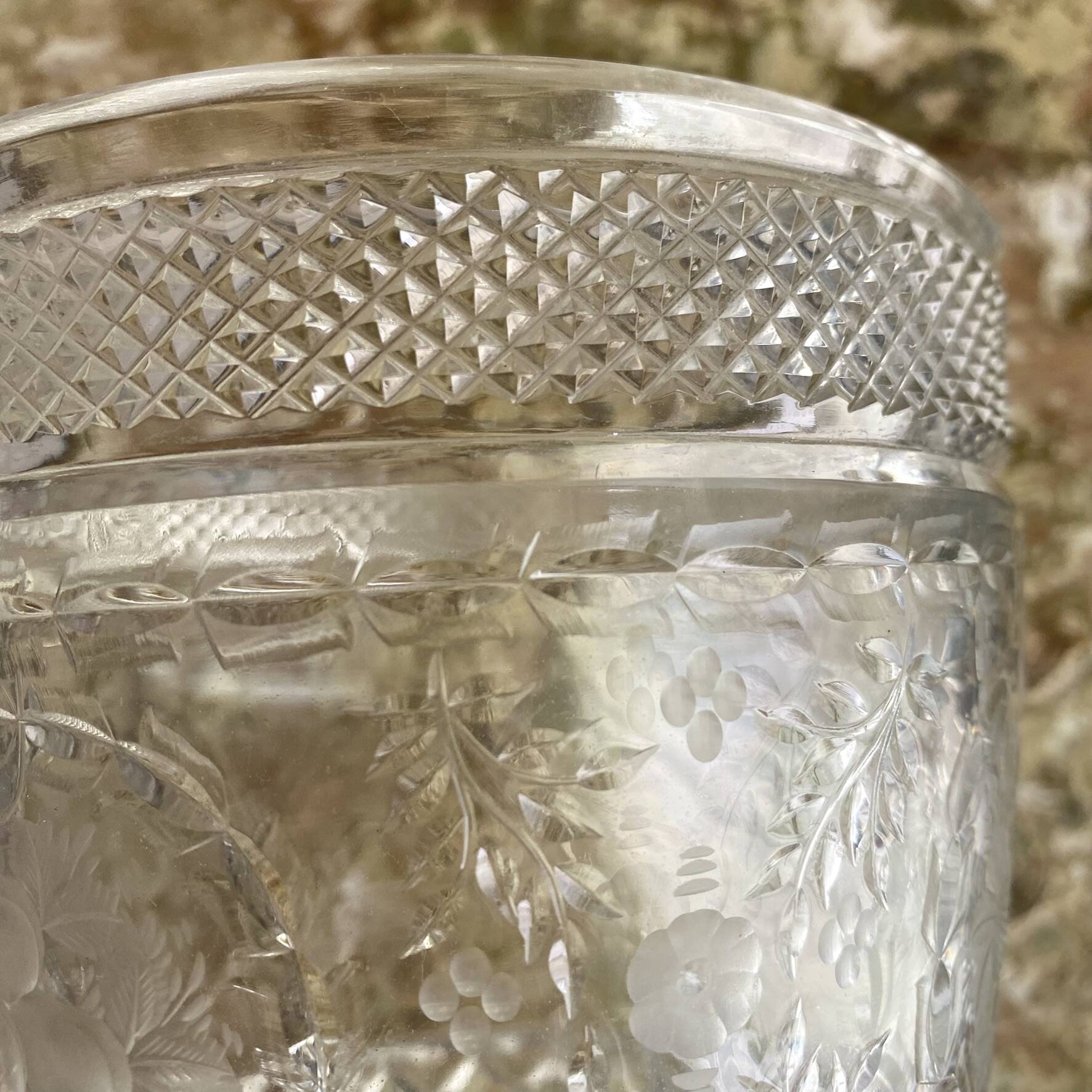 Large Médicis vase in crystal 23.5 cm