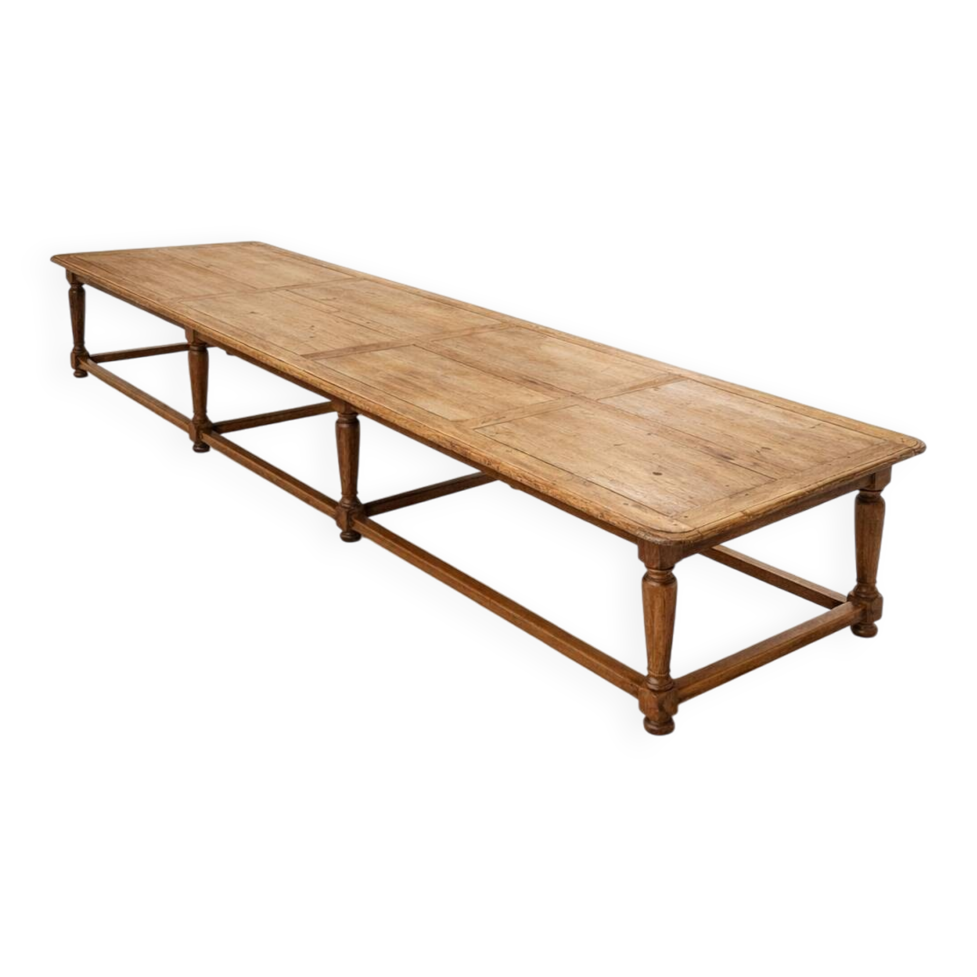 Monumental solid oak table 5.5 metres. Exceptional piece.