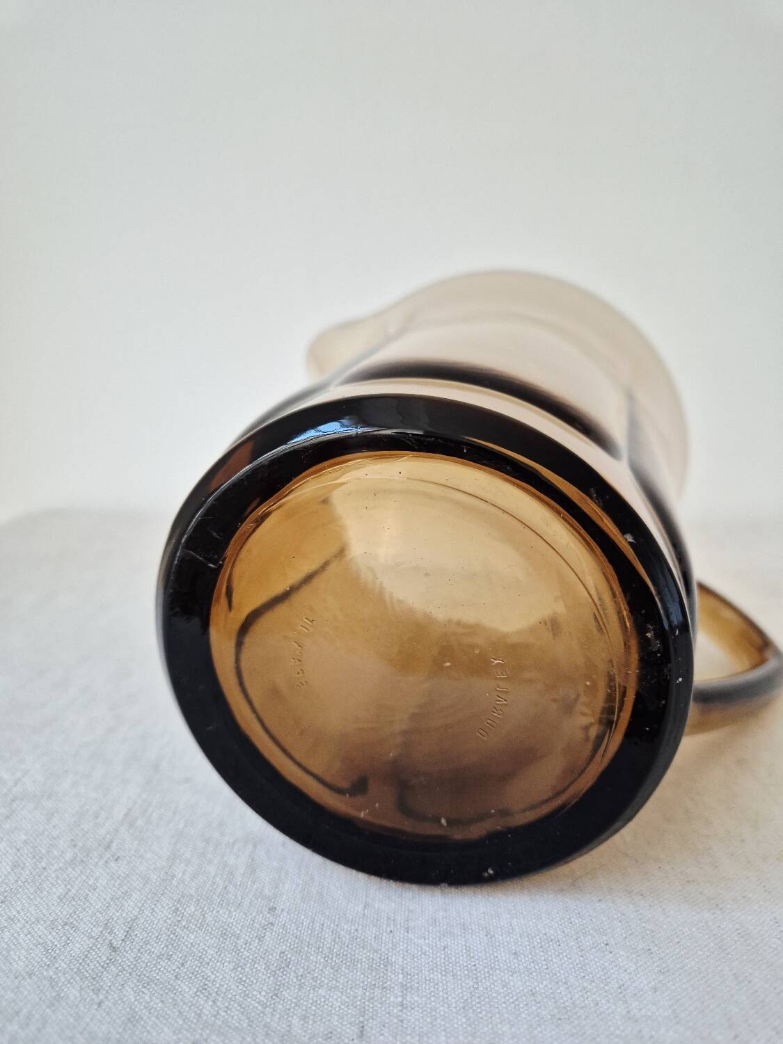 Vintage amber glass pitcher '1970s - Duralex France