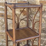 High shelf in vintage bamboo and rattan, 60s