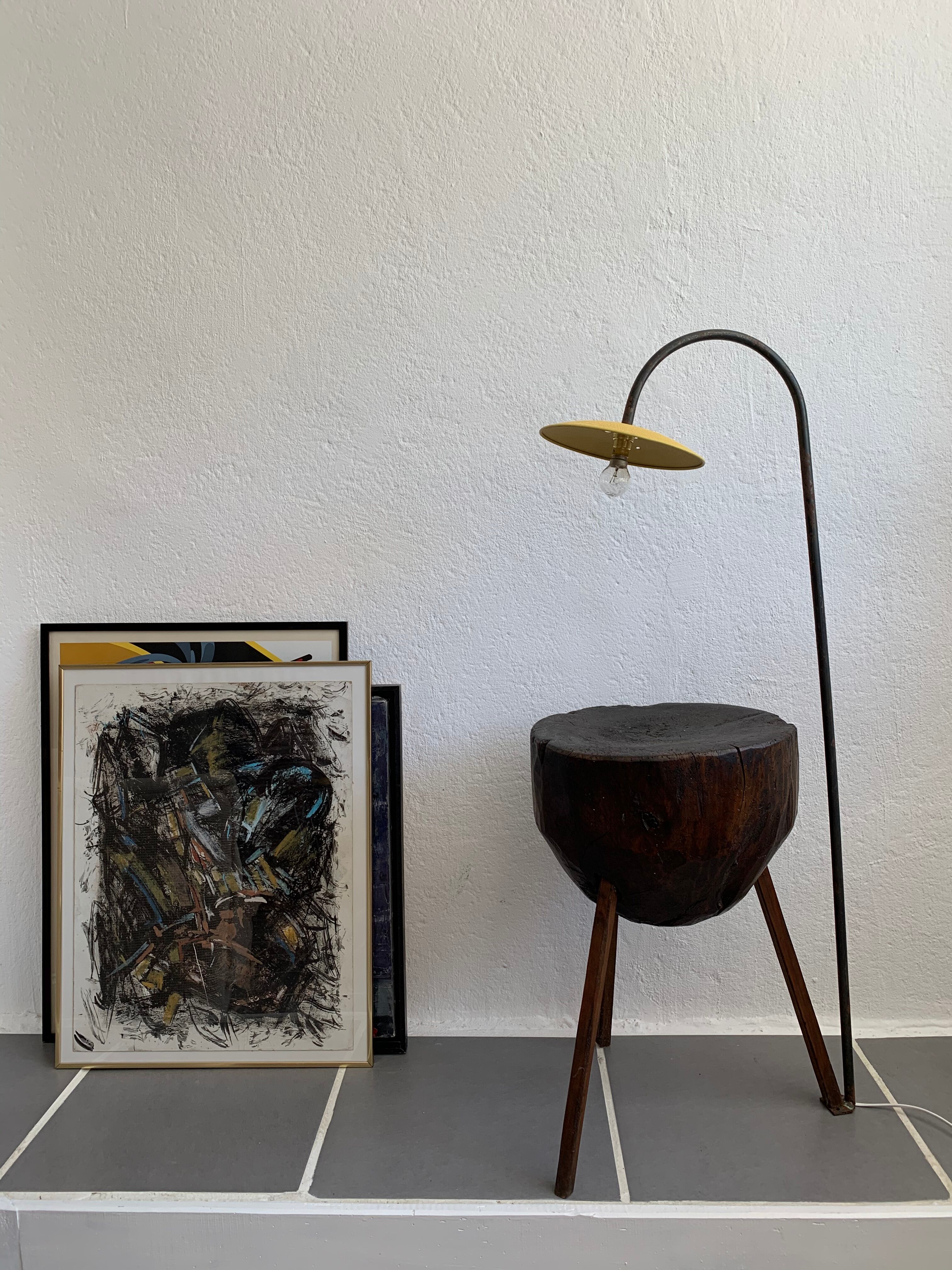 1950s tubular steel lamp