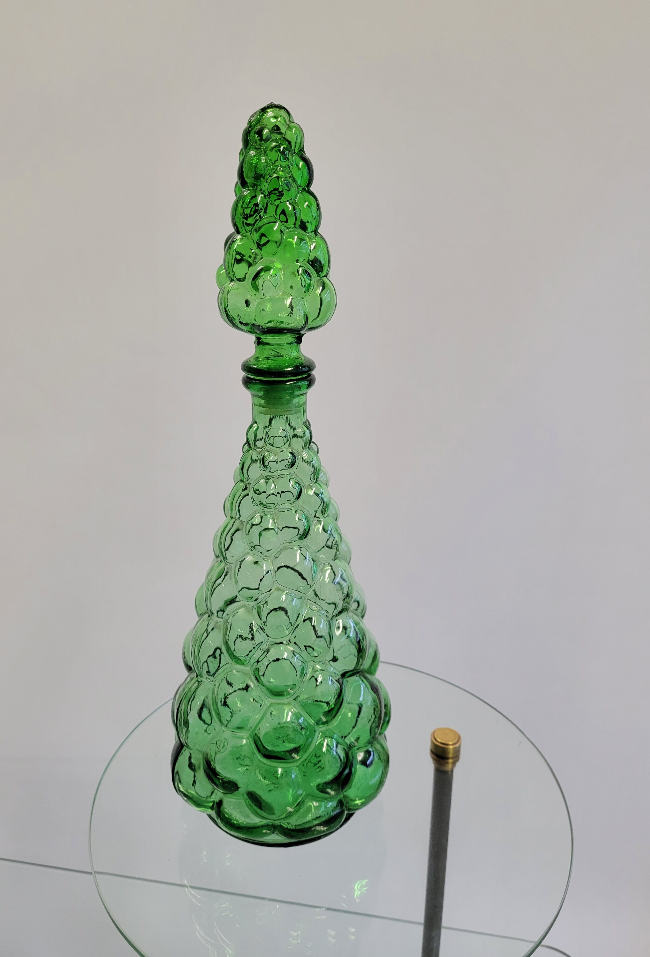 Green Empoli bubbles decanter