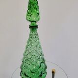Green Empoli bubbles decanter