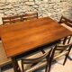Table vintage scandinave en teck avec deux rallonges