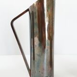 Suite of 3 pitchers in vintage 1970 silver metal