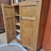 Oak wardrobe 2 doors Art Deco style renovated