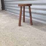 Solid oak tripod stool